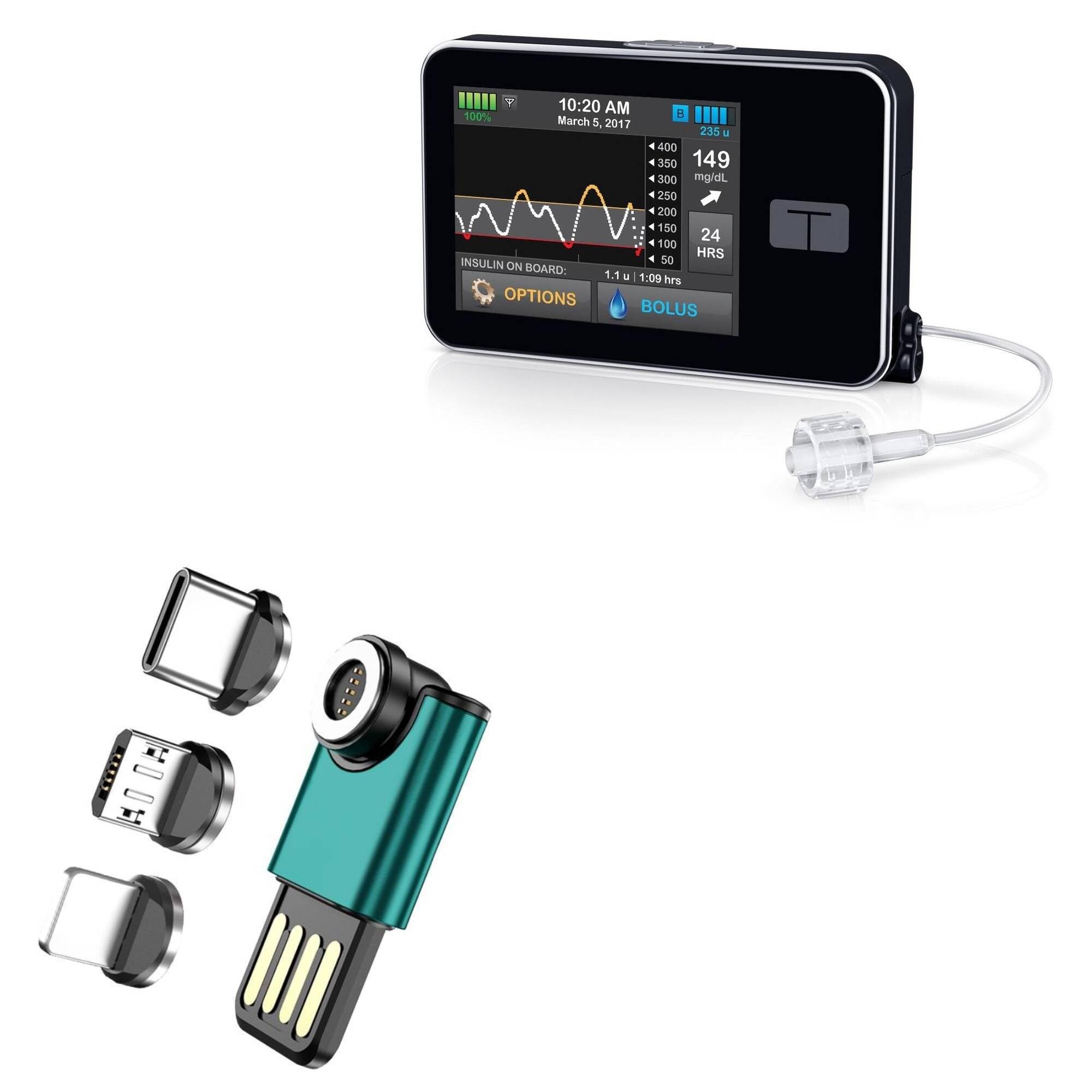 Amazon.com: BoxWave Cable Compatible with Tandem t:Slim X2 Insulin