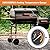 3695528R06 Analog Smoker Temperature Gauge Compatible with Oklahoma Joe's Smokers and Most 13/16-inch Opening Charcoal Grills & Charcoal Smokers, BBQ Temp Gauge Stainless Steel Thermometer (1pack)