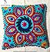 Indischer Suzani Designer Home Decor Floral Kissenbezug Handgemachter Kissenbezug Dekorative Sofa Boho Chic Bohemian Throw Kissenbezug Pailletten Kissen Einsatz Boho Decor Handbestickt Kissenbezug