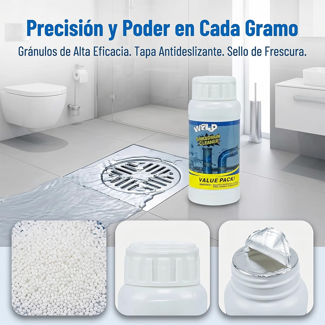 Drainelix Espuma, Drainelix Desatascador, Turbonet 2.0 Desatascador, Draine-lix Limpiador De Desagües, Desatas-cador Tuberias, Elimina Pelo, Grasa, Jabón y Restos de Comida (3 Botella(330g))