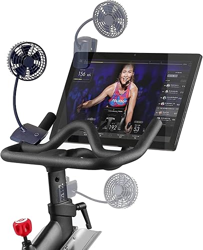 SELINA Ventilador de clip recargable para bicicleta Peloton y bicicleta Peloton +, ventilador USB portátil para cochecito, Deask y cinta de correr,
