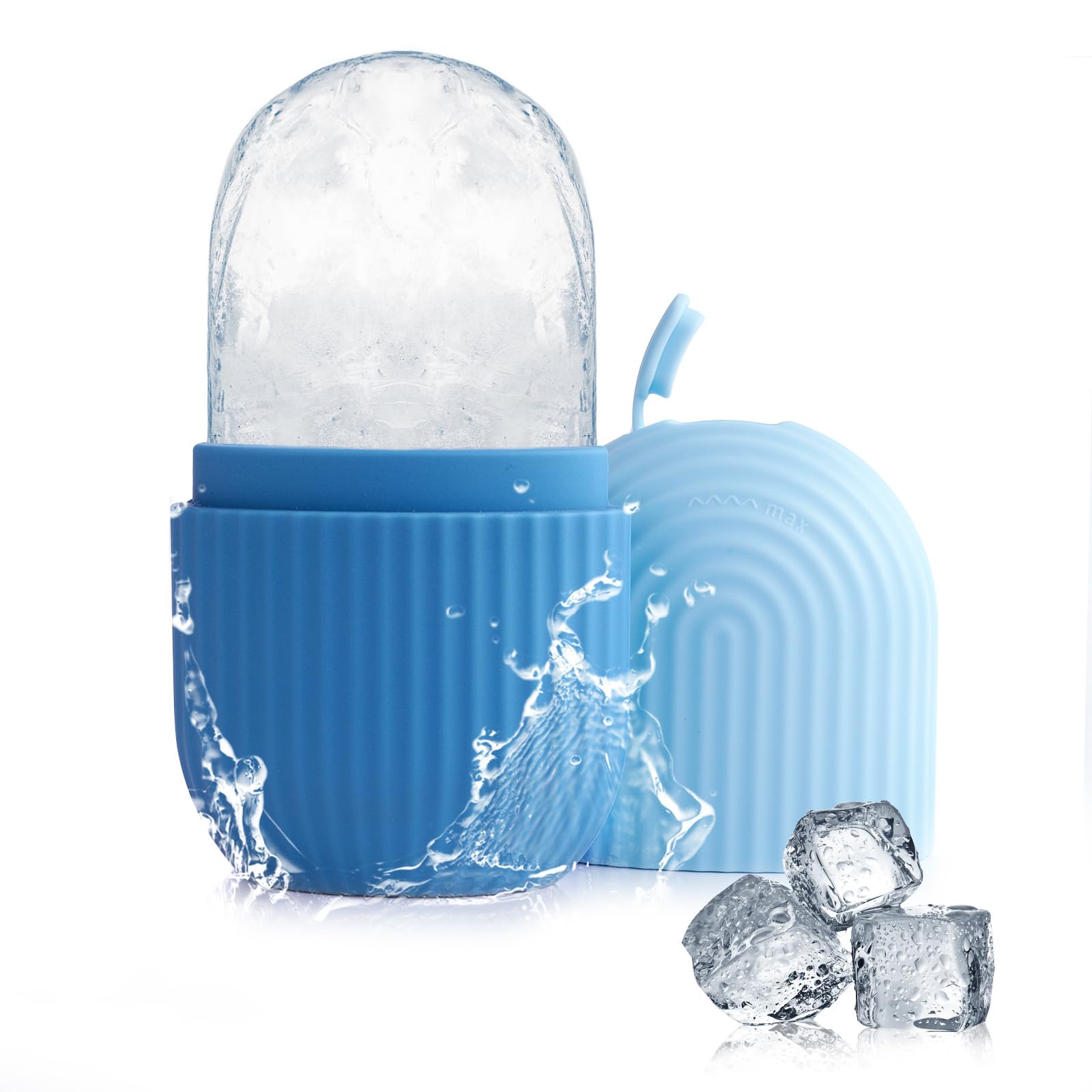 AiQInu Ice Roller, Ice Roller Face Eye Massager, Ice Face Roller, Silicone, Reusable, Shrinks Pores, Anti-Wrinkle, Improves Skin Elasticity, Reduces Swelling