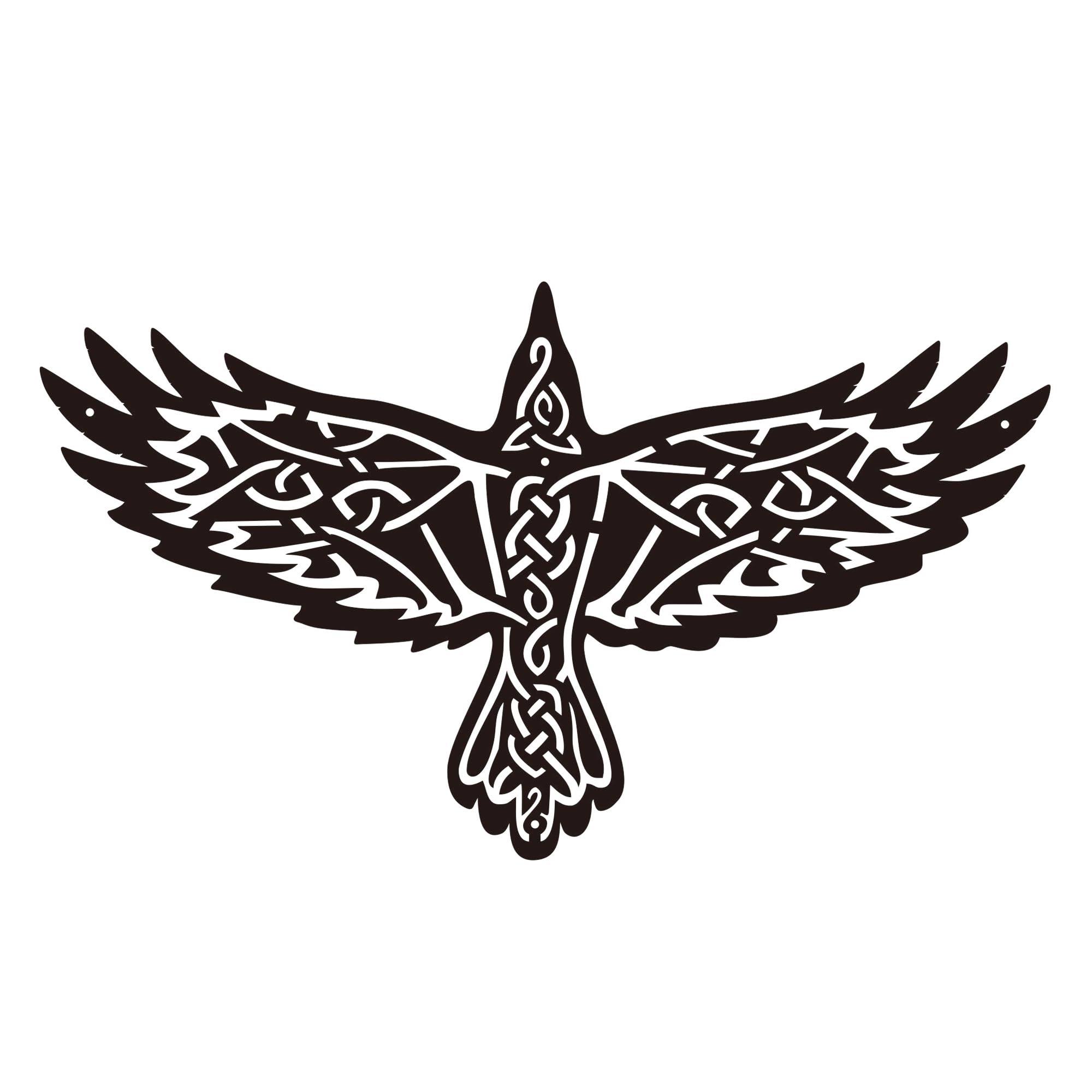 enttgo Nordic Crow Wall Art – Uniquely Designed Irish, Viking, and Exquisite Celtic-Inspired Decors with Raven Elements – Sacred Geometry Wall Art for a Gothic Atmosphere