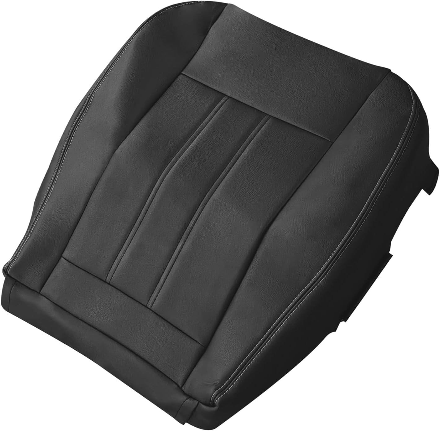 Driver and Passenger Side Bottom Seat Cover Replacement UNPerforated Fits for Chrysler Town & Country 2011-2016 Black