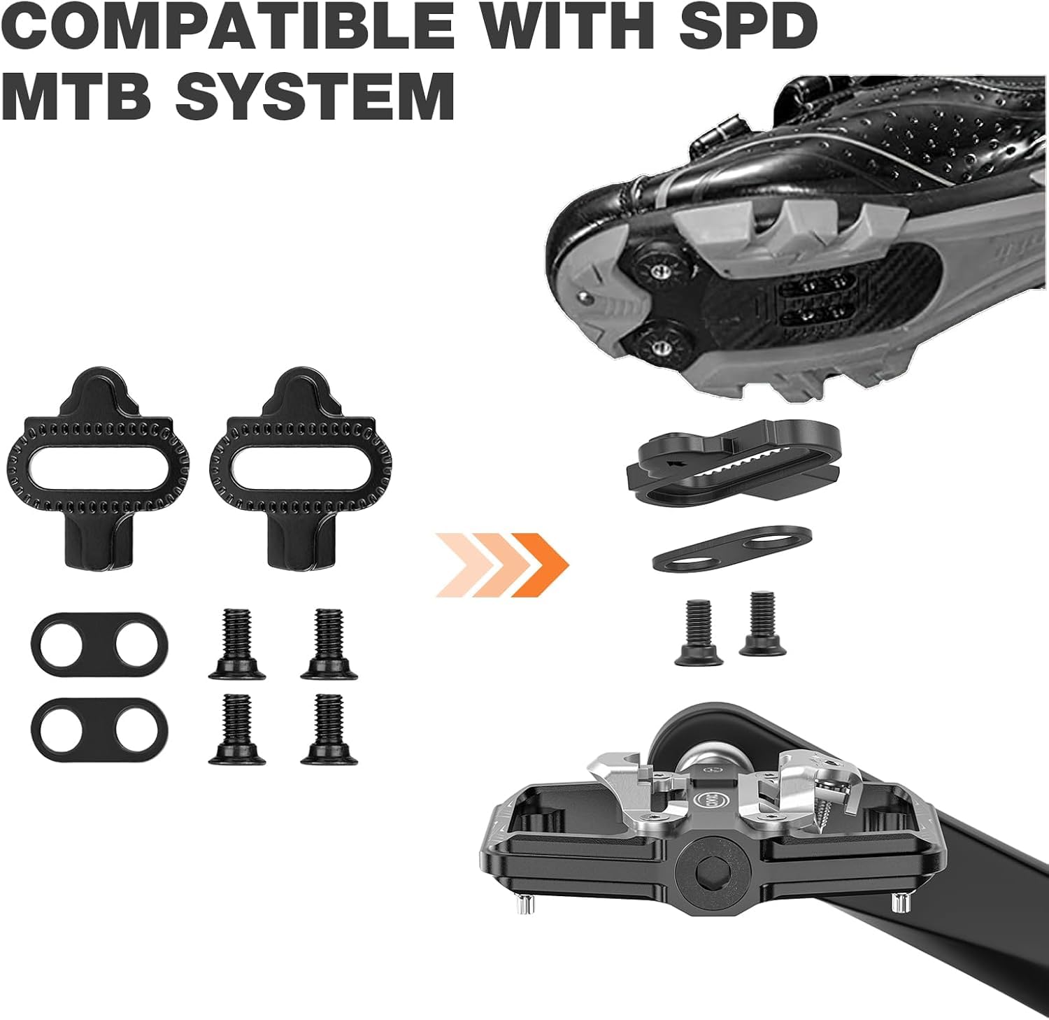 Pedały rowerowe kompatybilne z blokami Shimano SPD - dwustronne pedały platformowe i zatrzaskowe, pedały platformowe 9/16” oraz zatrzaskowe do rowerów szosowych, MTB i hybrydowych
