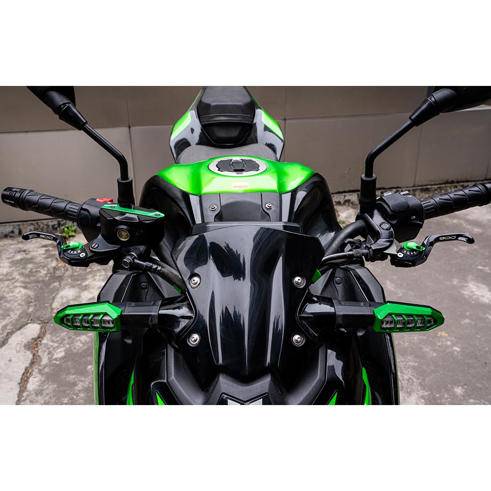 Palanca de pinza de freno CNC de motocicleta Compatible con Z900 Z 900 2017 2018 2019 2020 2021 2022 2023 2024 Palanca de freno de embrague Palanca de agarres ajustables (Verde)