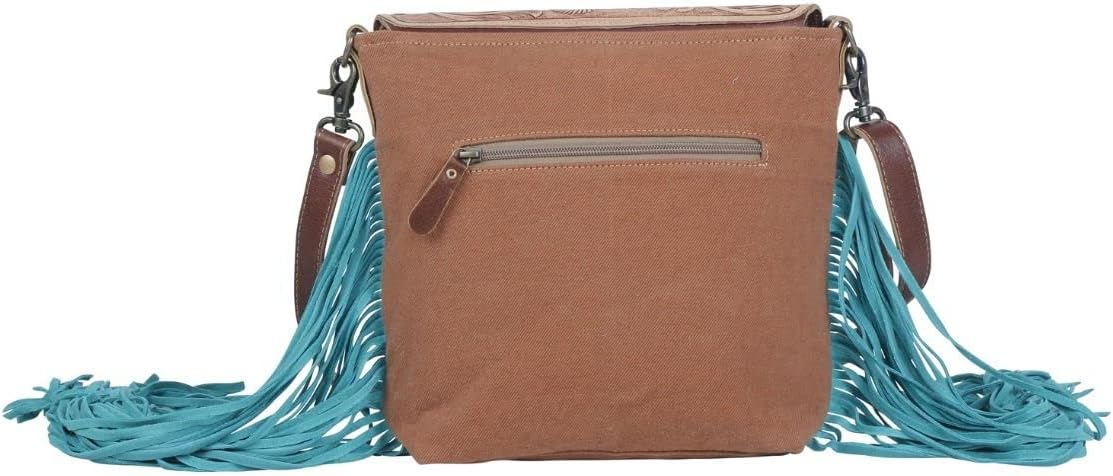 Myra Bag Floral Pink Hand-Tooled Bag S-4699 - Image 4