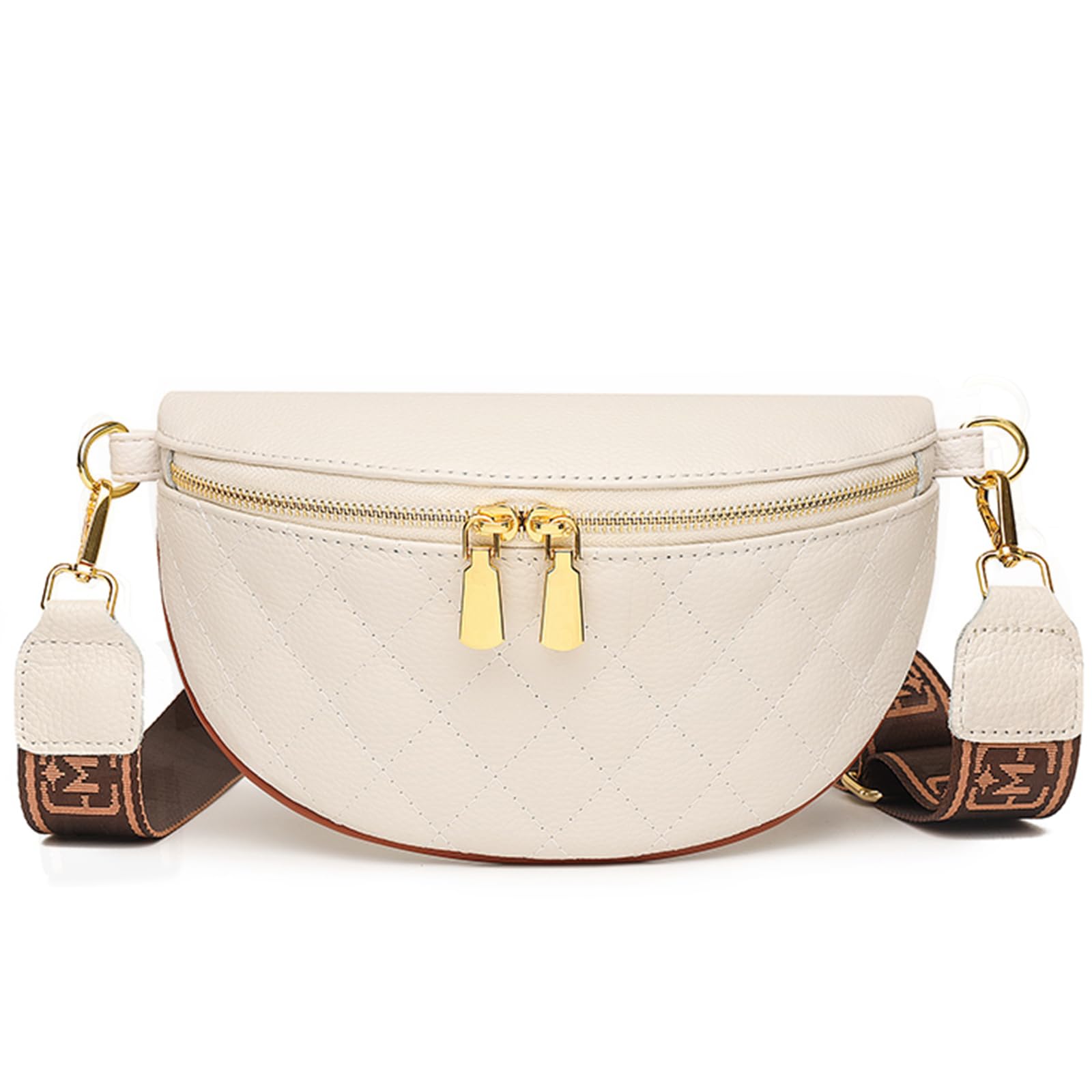 Small Crossbody Sling Bag for Women Trendy - Fanny Packs Leather Chest Belt Bum Bag Anti Theft Purse for Travel