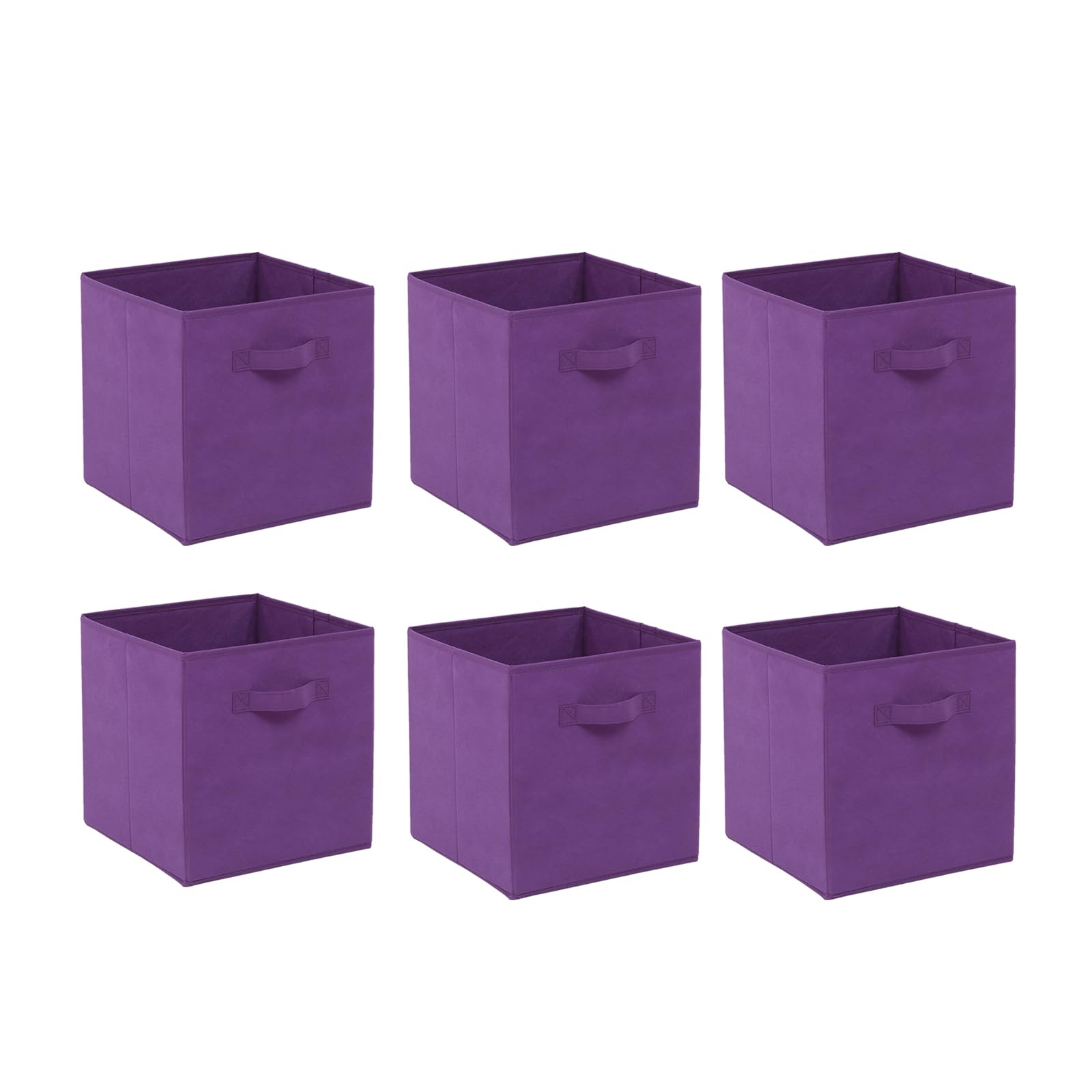 Foldable Storage Cubes Boxes Pack of 10 with Handle for Home Organization, Fabric Wardrobe Storage Box Organizer Basket Bins for Clothes Toys Towels, Collapsible&Durable Dark Blue 33x38x33cm — view 140