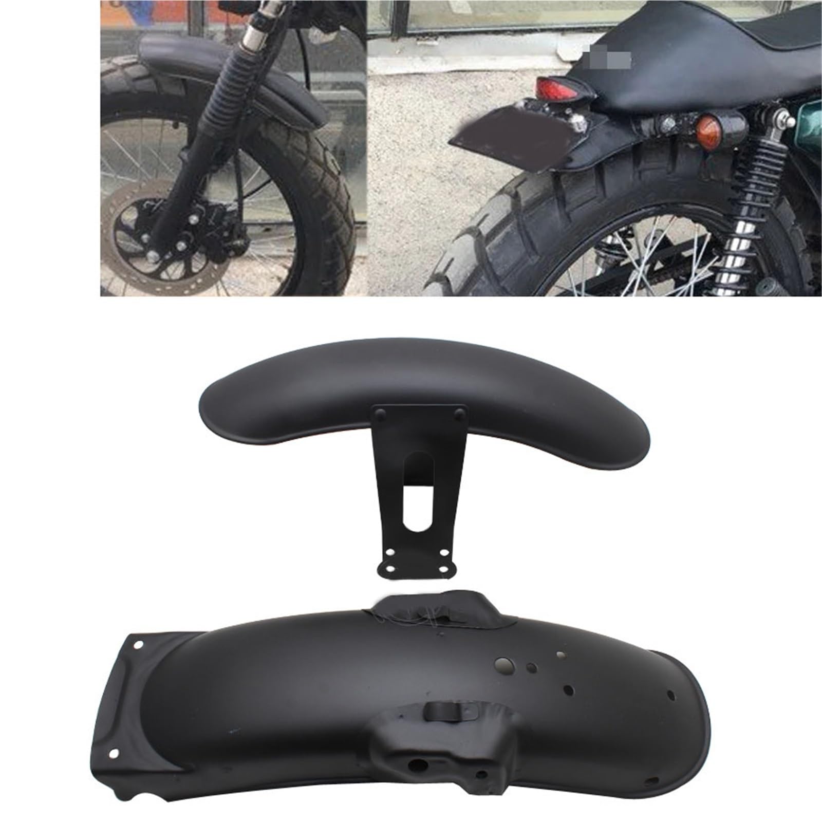 Protezione Della Copertura Del Parafango Anteriore Motociclo In Metallo Nero Per La Modifica Retrò Per CG125