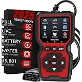 OBD2診断機 スキャンツール 全OBDII機能対応 ユニバーサル自動車・トラック用 10言語サポート 故障診断機 2000年以降全車両対応 (V519,OBD2)
