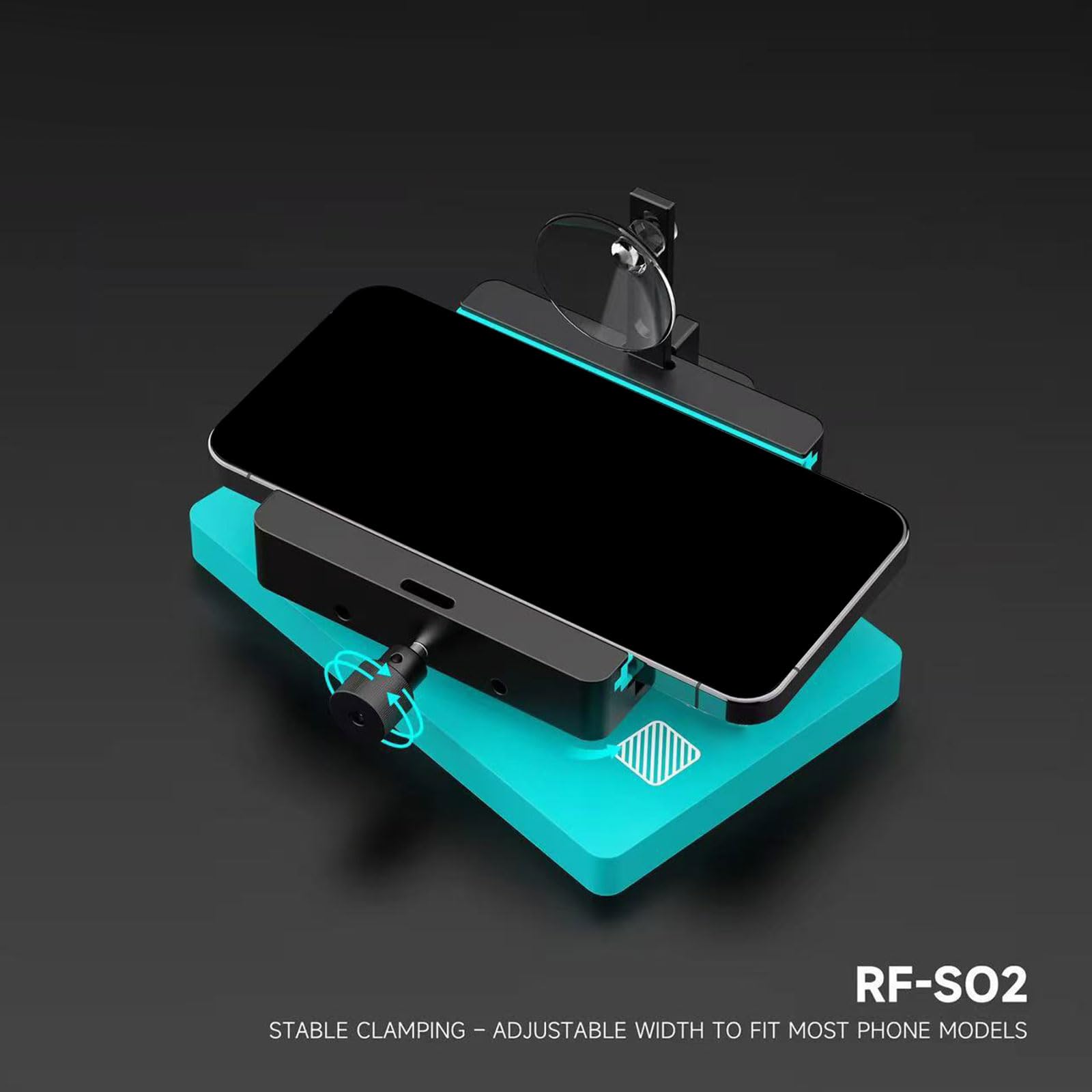 Strumento di fissaggio per la riparazione professionale dello schermo del telefono che fornisce installazione stabile e facile rimozione del vetro dello schermo con design multifunzionale e supporto