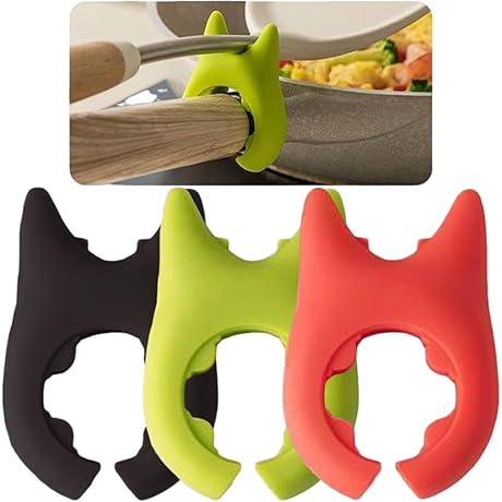 Creative Devil Shaped Spatula Rack with Pot Lid and Soup Spoon Holder