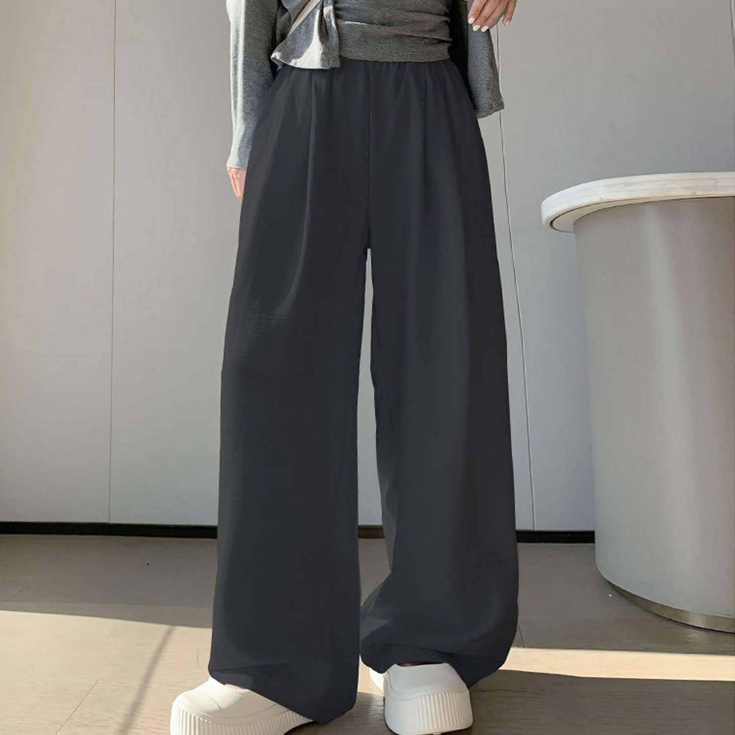 [GUGULUZA] ワイドパンツ 快適な生地