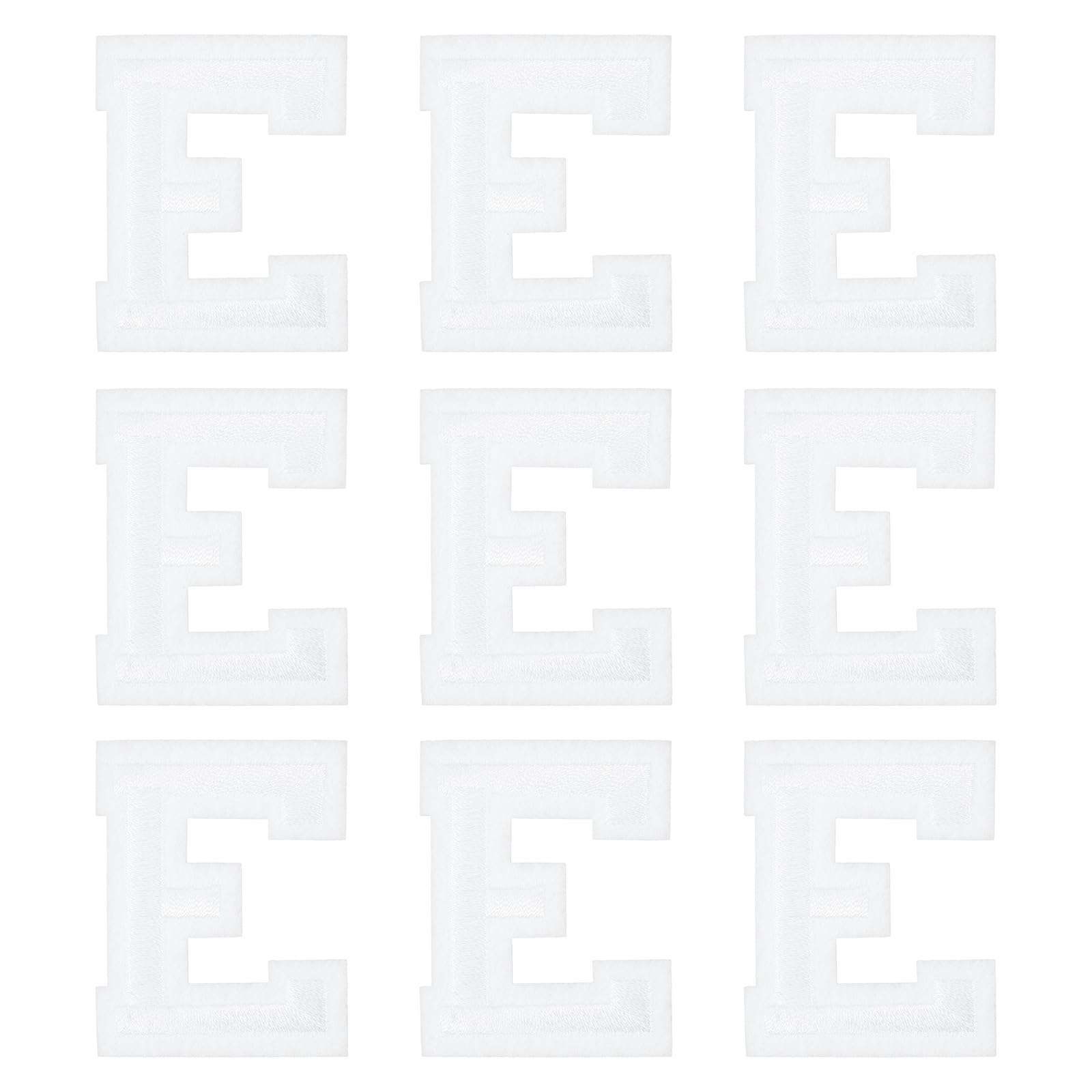 MECCANIXITY Iron on Letter Patches 2" Alphabet E Iron on Embroidered Patch Sew on Letter Stickers Applique for Repairing Clothing Jeans Shoes Hats DIY