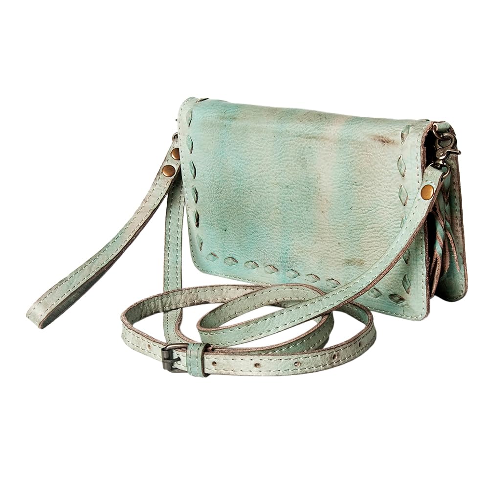 Never Mind Nmbg106 Wallet Vintage Handmade Genuine Cowhide Leather Women Bag Western Handbag Purse