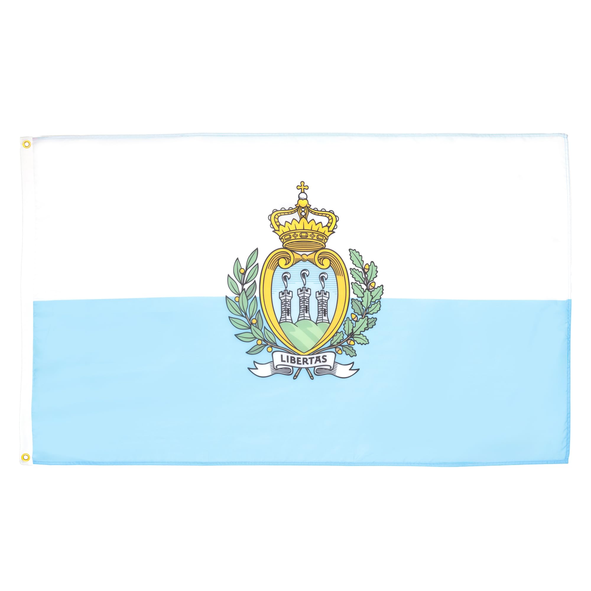 AZ FLAG - Set of 2 San Marino Flags - 90 x 60 cm - 100% Polyester San Marino Flag with Integrated Metal Eyelets — image 1
