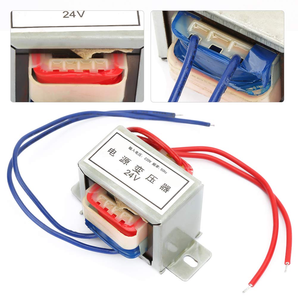 Power Transformer Isolation Transformer 12W 24V Low Frequency for Home Appliances Electronics Copper Wire Silicon Steel Core Safe Efficient