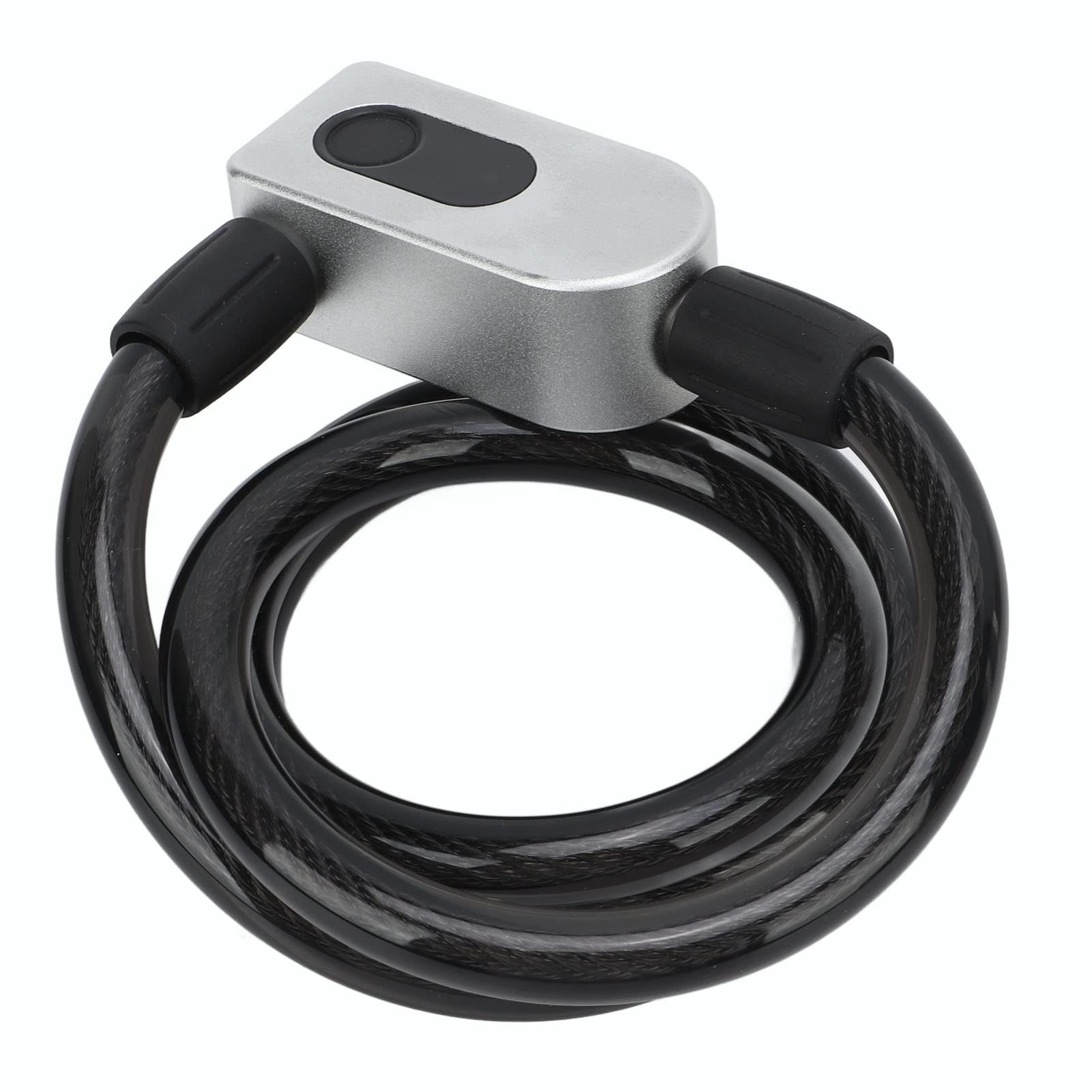 Rosvola Candado de Cable Inteligente con Huella Digital Bluetooth para Bicicletas de Montaña y Motocicletas con Carga USB e Impermeabilidad IP67, Aleación de Aluminio y Alambre de Acero