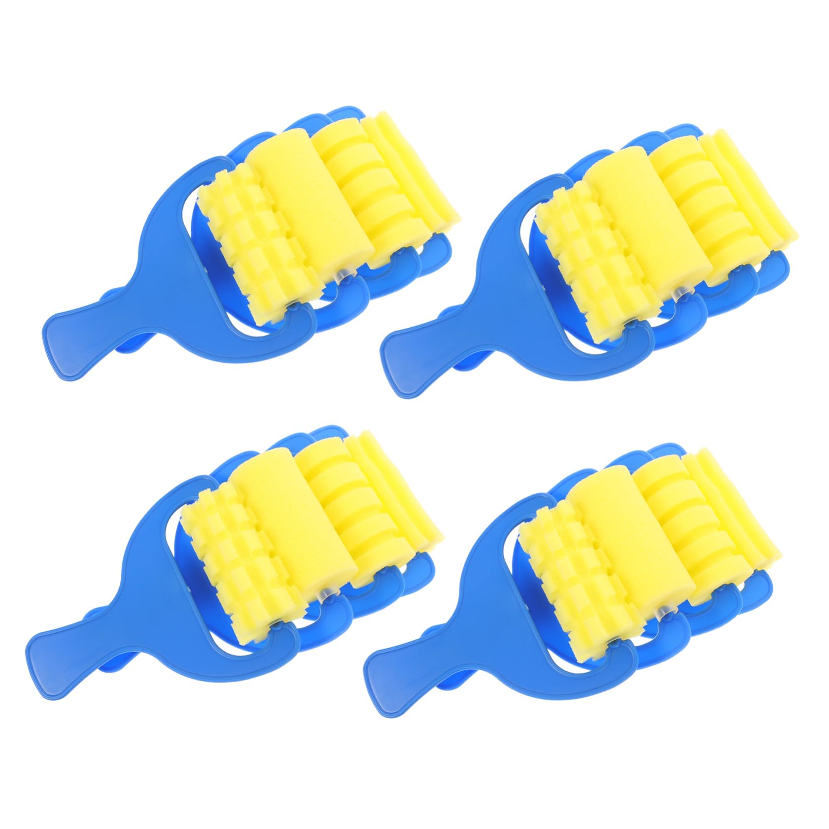 KONTONTY 12Pcs Sponge Paint Brush Ergonomic Roller Brushes for Lightweight and Safe Painting Supply for Creative Fun and Art Projects