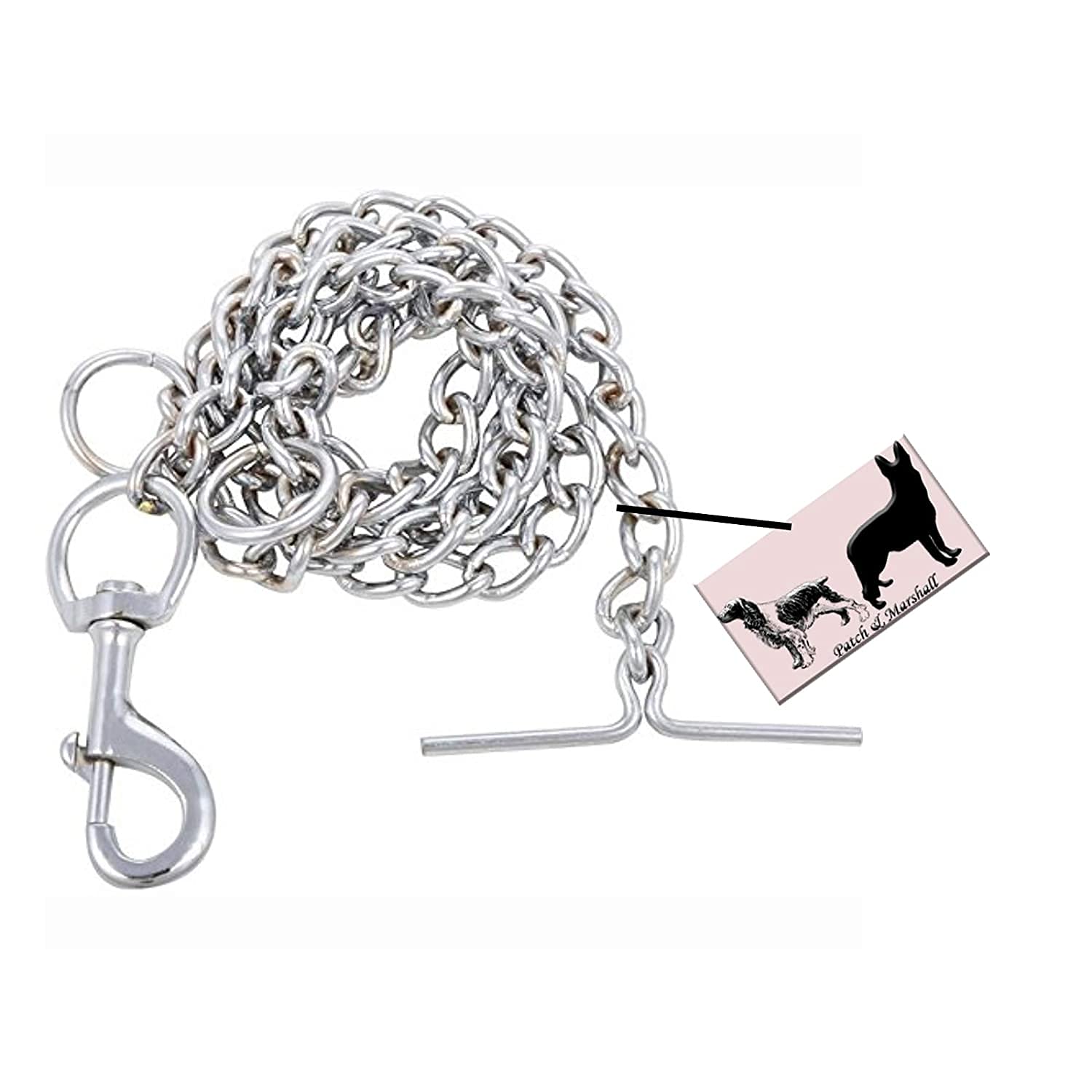 Patch & Marshall Super Heavy Dog Leash Heavy Duty Dog Chain with Hook (XXX Thick Large-Size, Grind : 4 L: 63 Inches) Chrome Steel for Large & Heavy Dog Breeds Farm Dogs Chain Weight -910gms (B08YWS672J) Amazon Price History, Amazon Price Tracker