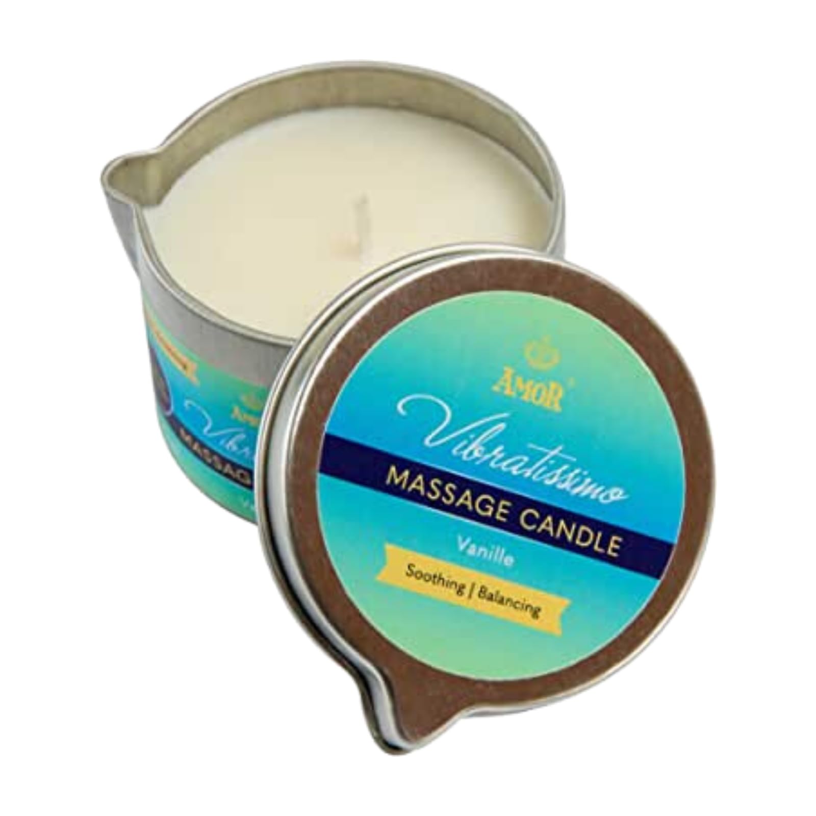 Vibratissimo Vanilla Massage Candle 50Ml I Candle With Scent I Candle Relaxation I Made Of Natural Raw Materials & With Coconut Oil I Suitable For Sensitive Skin I Massage Candle