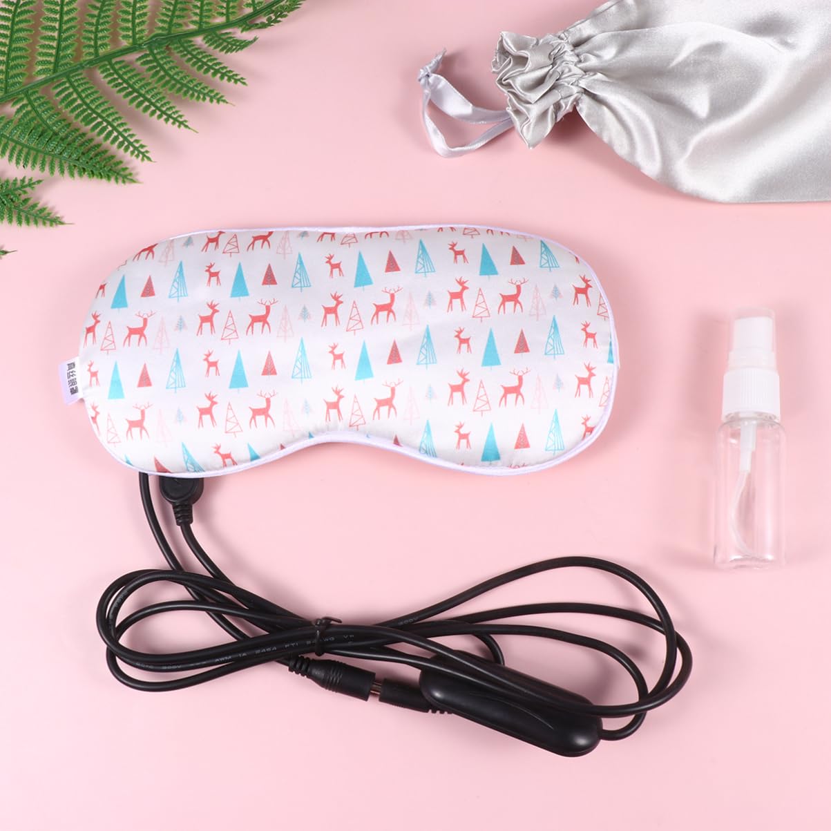 Beaupretty Máscara de Ojos de Seda Compresa de Vapor y Bloqueo Total de Luz para Dormir y Viajar 130 Caracteres