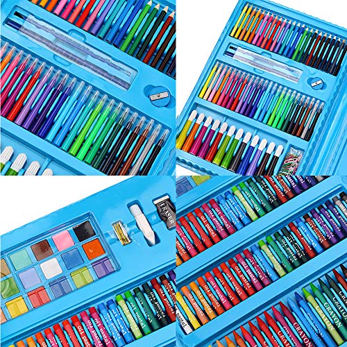 208 Piece Art Set, Artist Sketching Drawing & Painting Set with Case Art Kit for Kids Teens and Adults (Packaging May Vary)