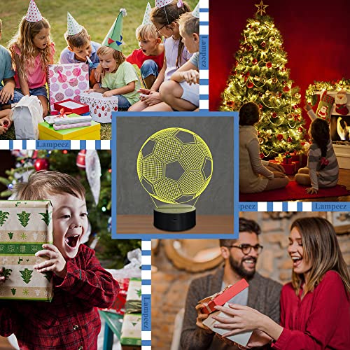 image for XiaoDing Soccer Night Lights for Kids 3D Illusion Football Lights 7 LE