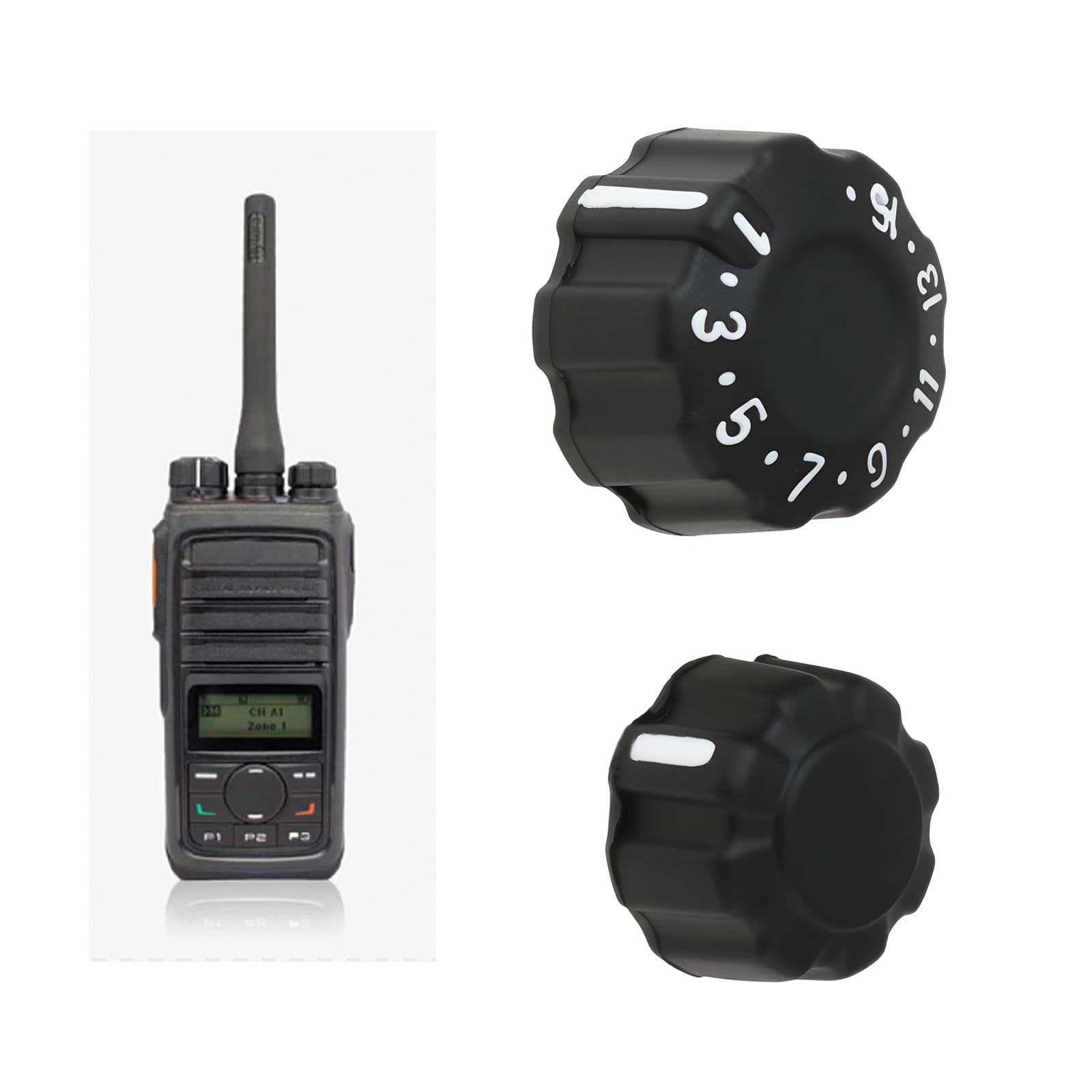 The Lord of the Tools Manopola selettore volume e canale compatibile con Hytera PD530, PD560, PD580, PD700, PD780, 2 pezzi