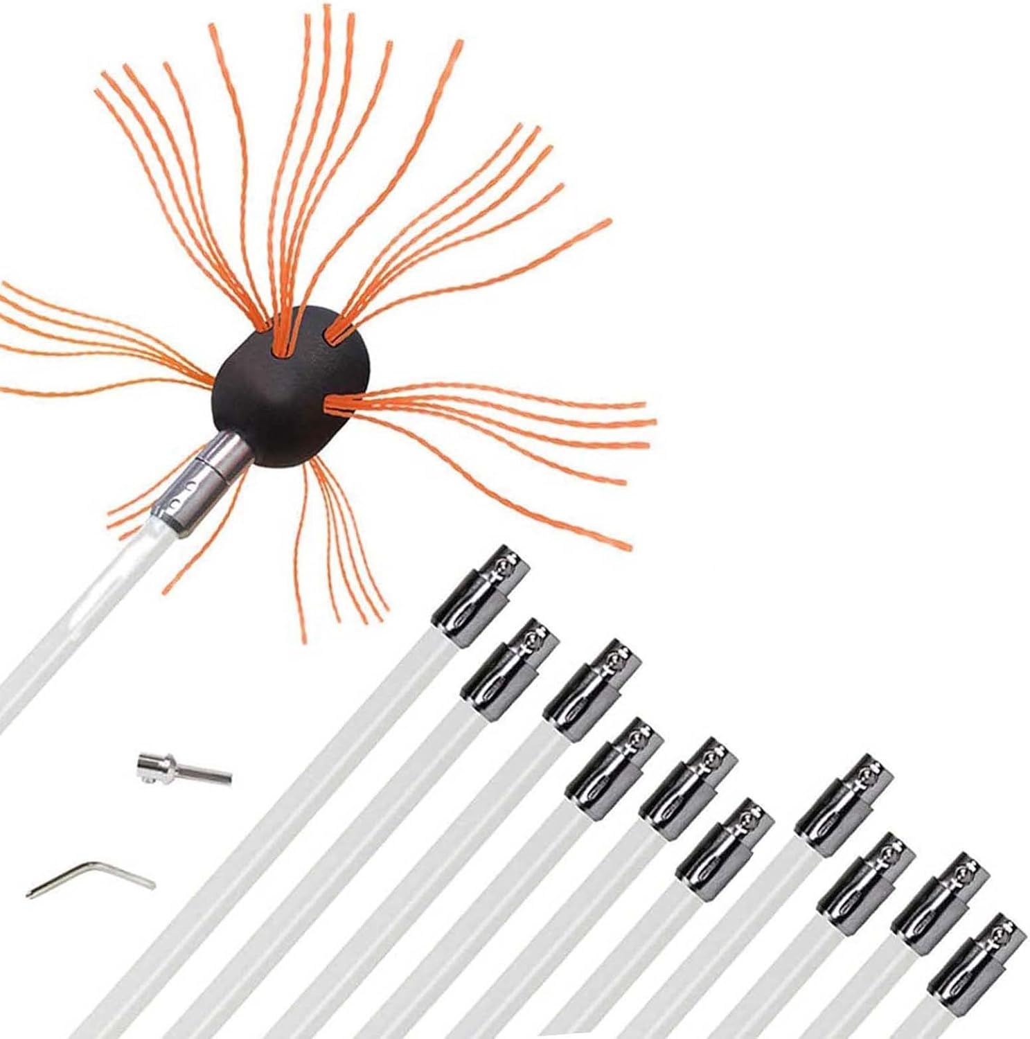 chimney sweep kit Chimney Sweep Rods 30FT Chimney Cleaning