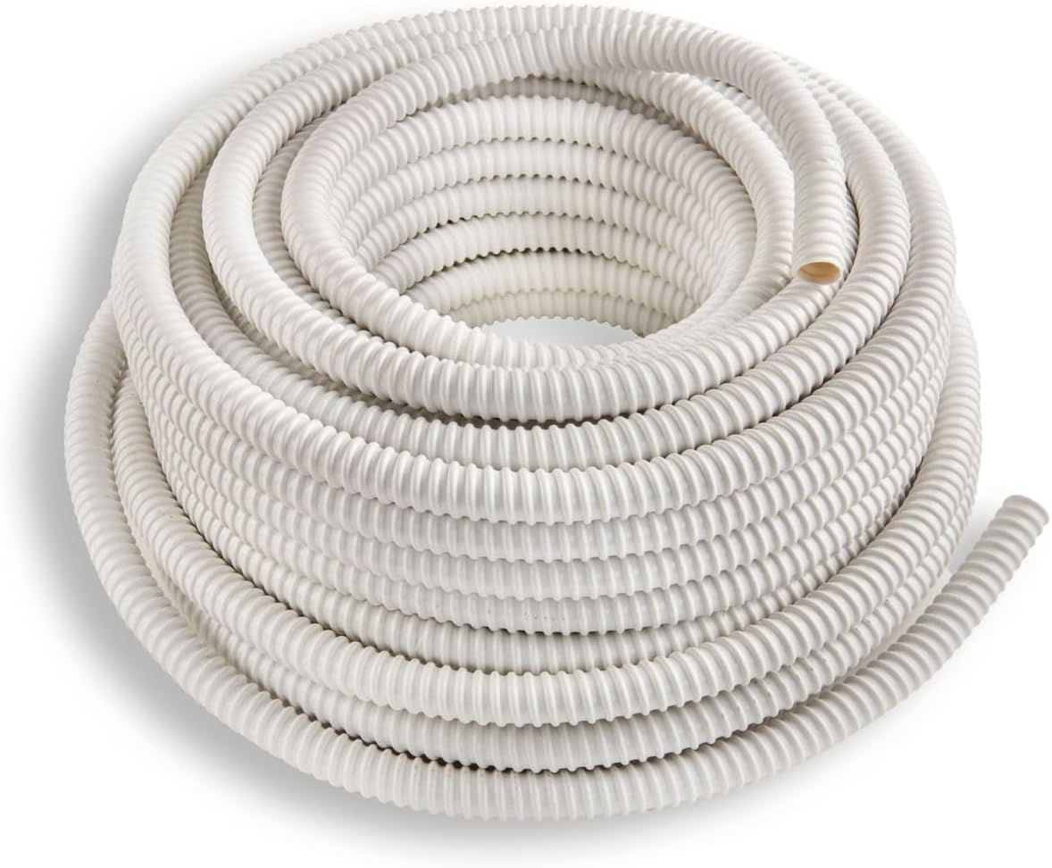 PVC Kondensatschlauch 3m (16mm) Für Klimaanlagen – UV-beständig, Flexibel, Mit 4 Klemmen, Für Split-Klimageräte & Luftentfeuchter Kondensatleitung Mit Klemmen