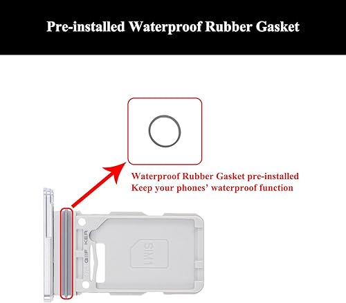 Miniatura 2 de 2 piezas de repuesto para Samsung Galaxy S21, S21 Plus y S21 Ultra (versión de SIM simple) con pasador de expulsión (negro fantasma)