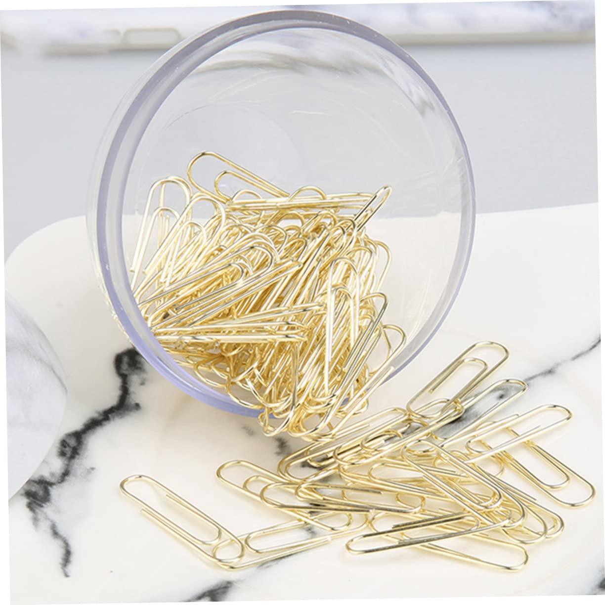 NUOBESTY 5 Sätze Goldene Büroklammern Kleine Metallklammern Langlebig Robust Für Büro Schule Und Zuhause Praktische Aktenklammern Zur Papierorganisation Und 100 Stück * 5