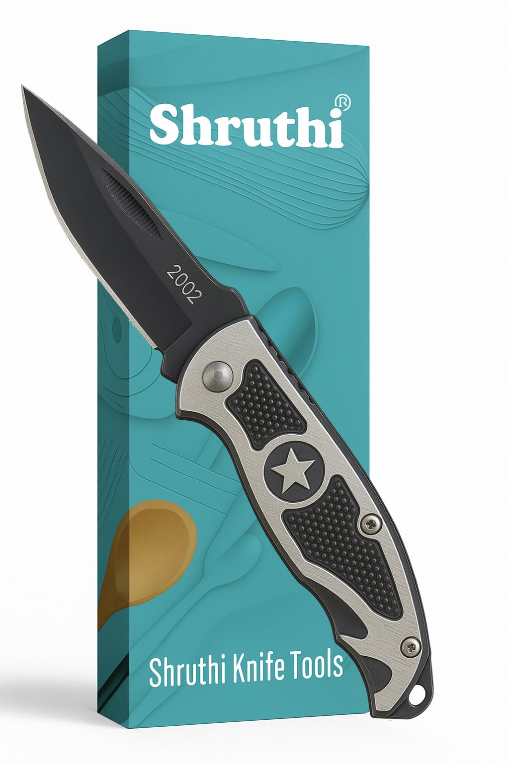 Shruthi Knife for Kitchen, Home,Travel and Office Tool Carbon Steel Pack of 1(Parent) (Metallic Camouflage, Pack of 1)