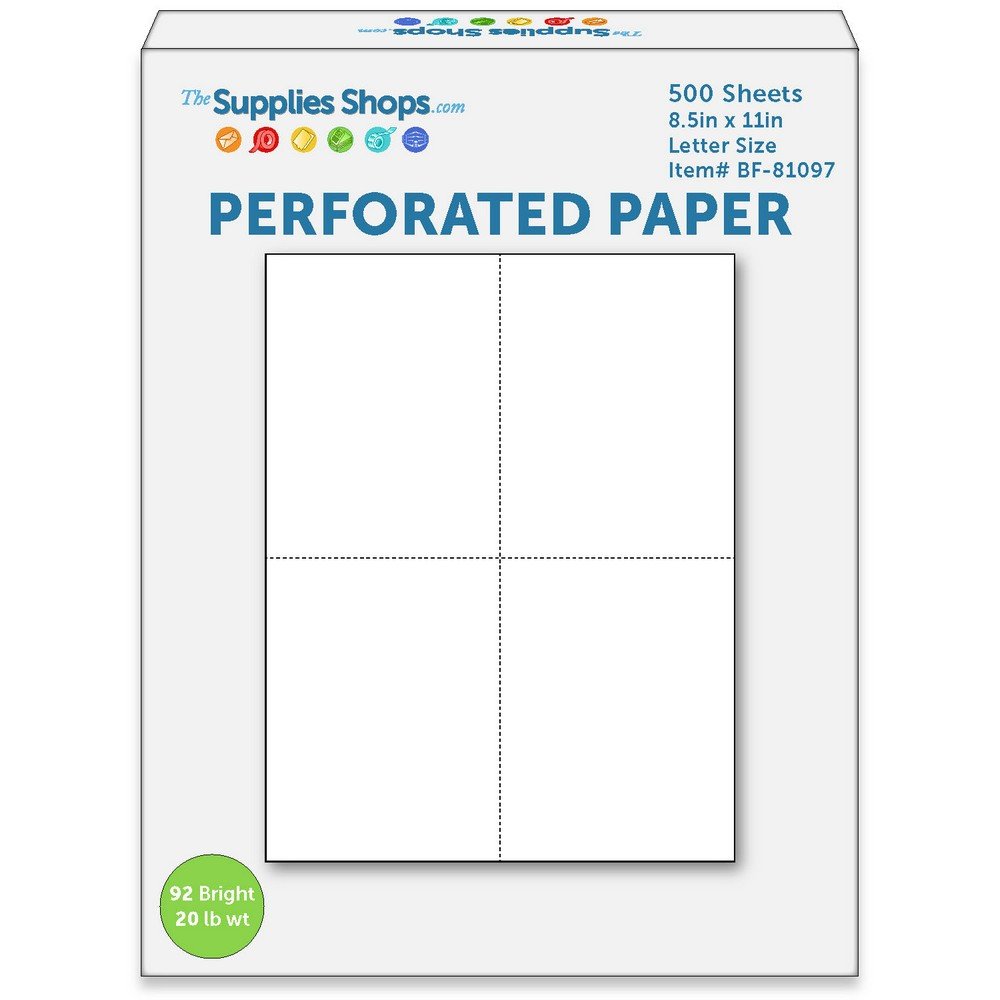Amazon | 穴あき用紙、2つPerforations 4にシートのシート