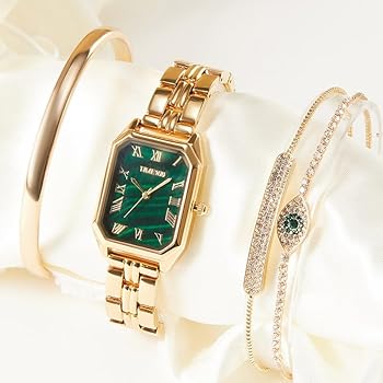 Gift Set Watch Round Pastel Lovers Pink & armband Aqua-Apricot