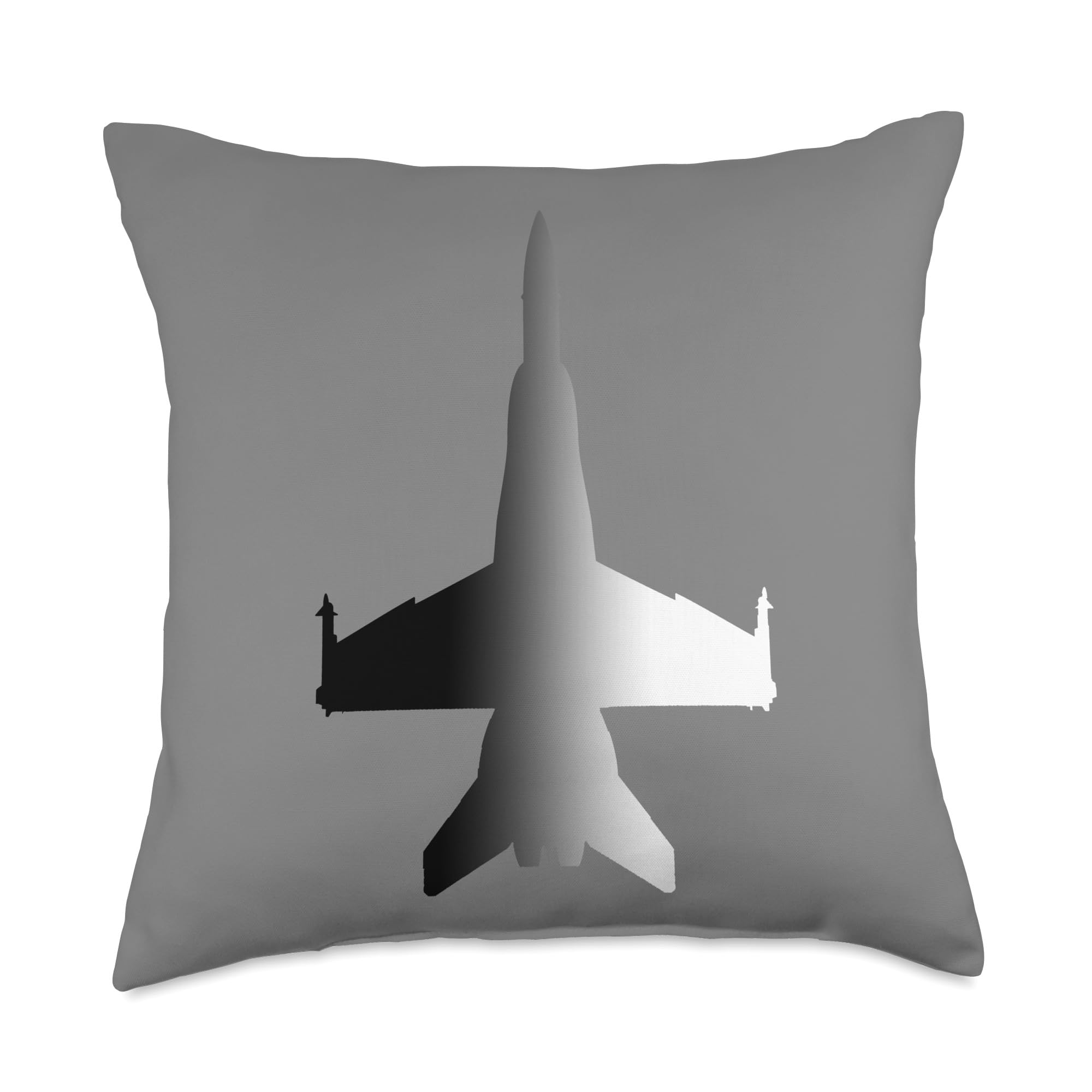 BombArt F-18 Jet Throw Pillow, 18x18, Multicolor