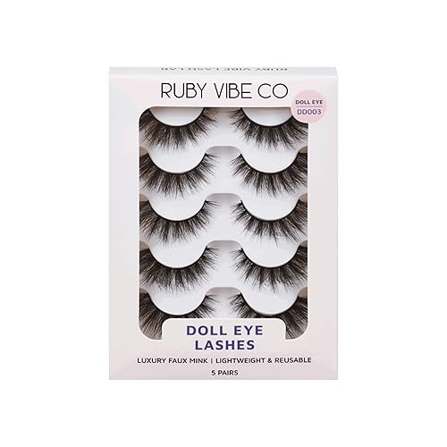 Dreamy Doll Eye DD003 False Eyelashes, Faux Mink, Reusable, Bold