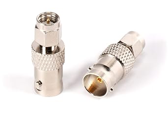 THE CIMPLE CO - SMA Male to BNC Female Adapters - BNC Connectors for Coaxial Cables - Male to Female Coax Couplers Compatible with RF, SDI, HD-SDI, CCTV, Camera - 4 PCS