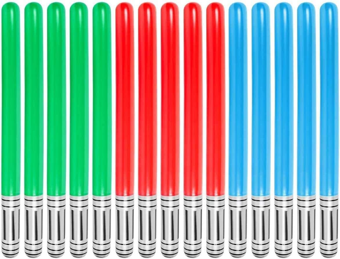 15PCS Inflatable lightsaber - Halloween/Christmas Party Bags Stocking Stuffers Favors Inflatable Swords for Star Wars Themed Party,Cosplay Party