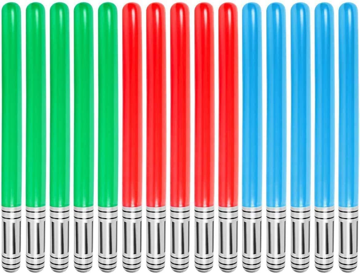 15PCS Inflatable lightsaber - Halloween/Christmas Party Bags Stocking Stuffers Favors Inflatable Swords for Star Wars Themed Party,Cosplay Party