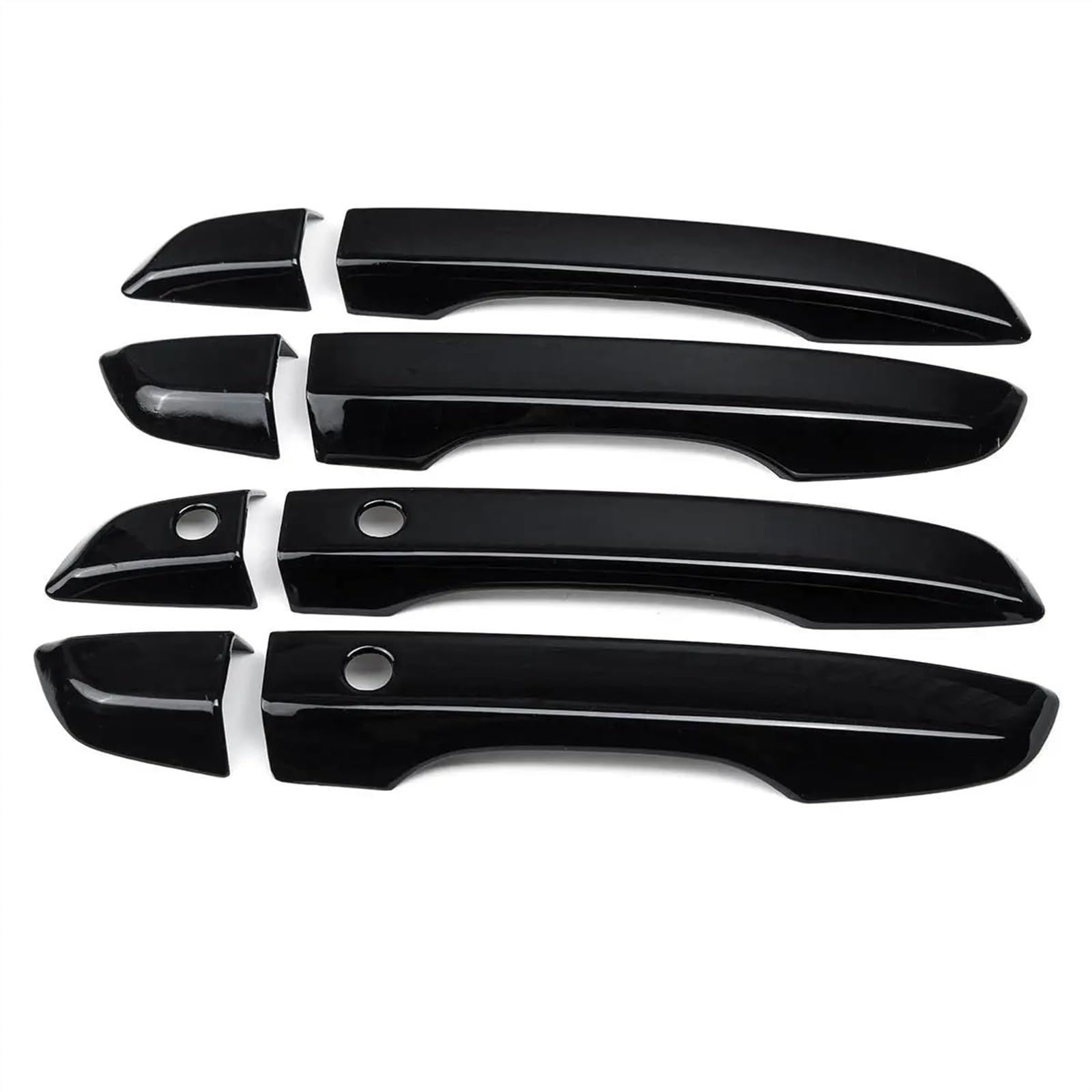 SLIMES Chrome Door Handle Cover Trim Molding Catch Overlay Garnish Cap Cup Protector for Civic 10th 2016-2019 LHD Protection(Black)