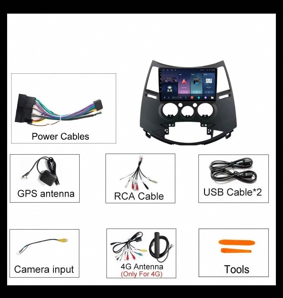 Navegador GPS para Mitsubishi Grandis 2003-2011 con mapas UE y pantalla táctil 1G+16G 5