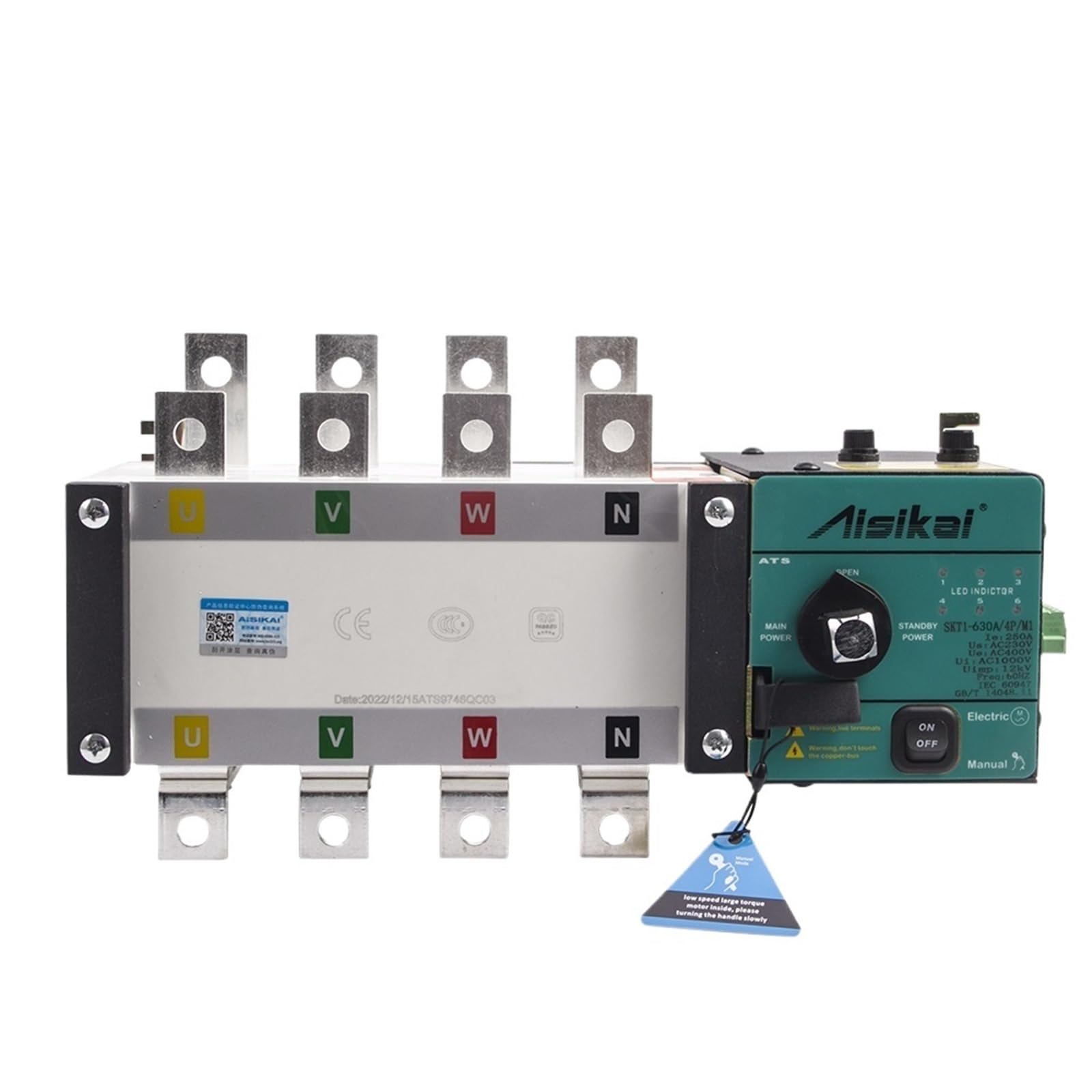 400 A 630 A 4P Generator podwójna moc, automatyczny przełącznik transferu, AC 220 V, części agregatu prądotwórczego, moduł sterowania kontrolera(AISIKAI 400 4P)