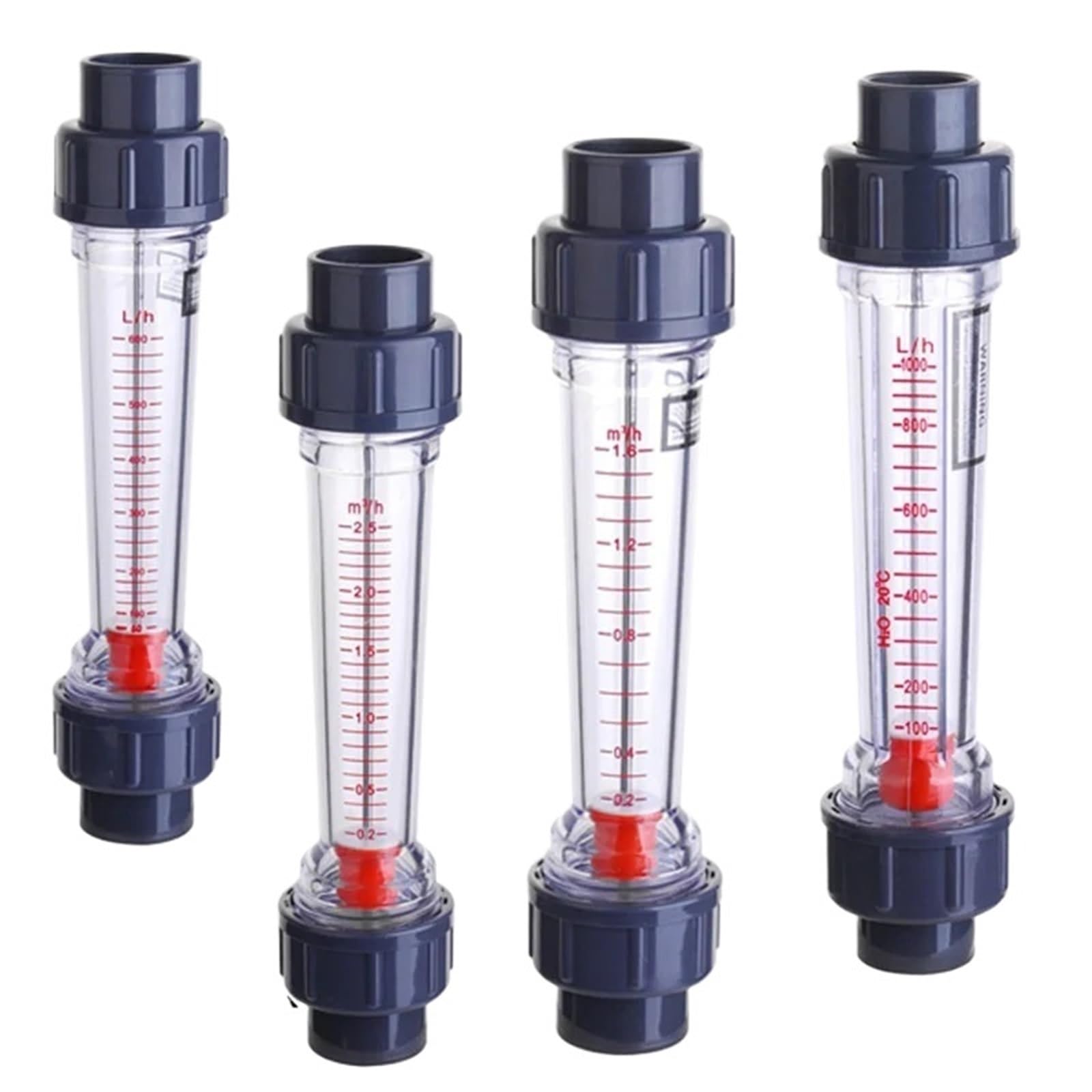 Medidor de flujo de flotador de plástico, medidor de flujo de agua líquida, rotámetro, rotermetro, medidor de flujo de tubería, 1 Uds.(DN32(0.6-6 KG))