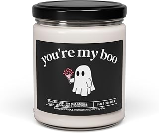 Halloween Candles You're My Boo 9 Scented Options Soy Candle 100% Cotton Wick Made in USA, 9oz. -KCH002