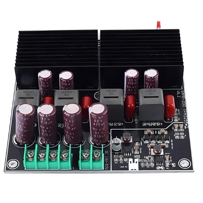 VIDOO HIFI Dwurdzeniowa Płyta Wzmacniacza Stereo TPA3255 2-Kanałowy 600W+600W Klasy D Cyfrowy Power Amp DC 19-50V 0.006% THD 20Hz-30KHz Różne Wejścia