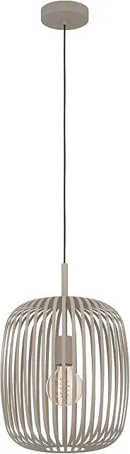 EGLO Romazzina Hängelampe: Sandfarbene Pendelleuchte für Esszimmer