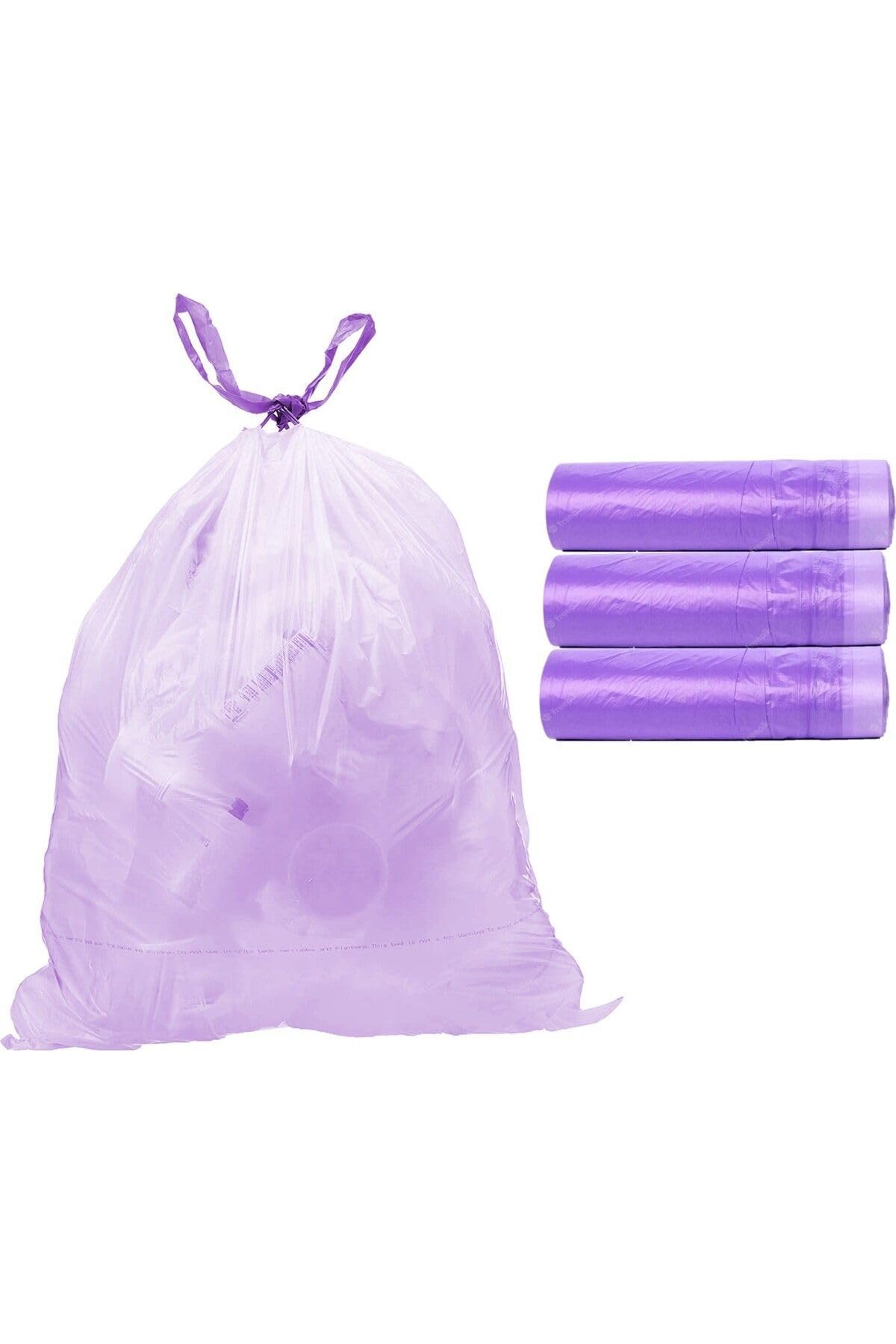 Florex Büzgülü Çöp Torbası 55x60 Cm 3'lü Eko Paket Lavanta-Çilek-Limon Kokulu